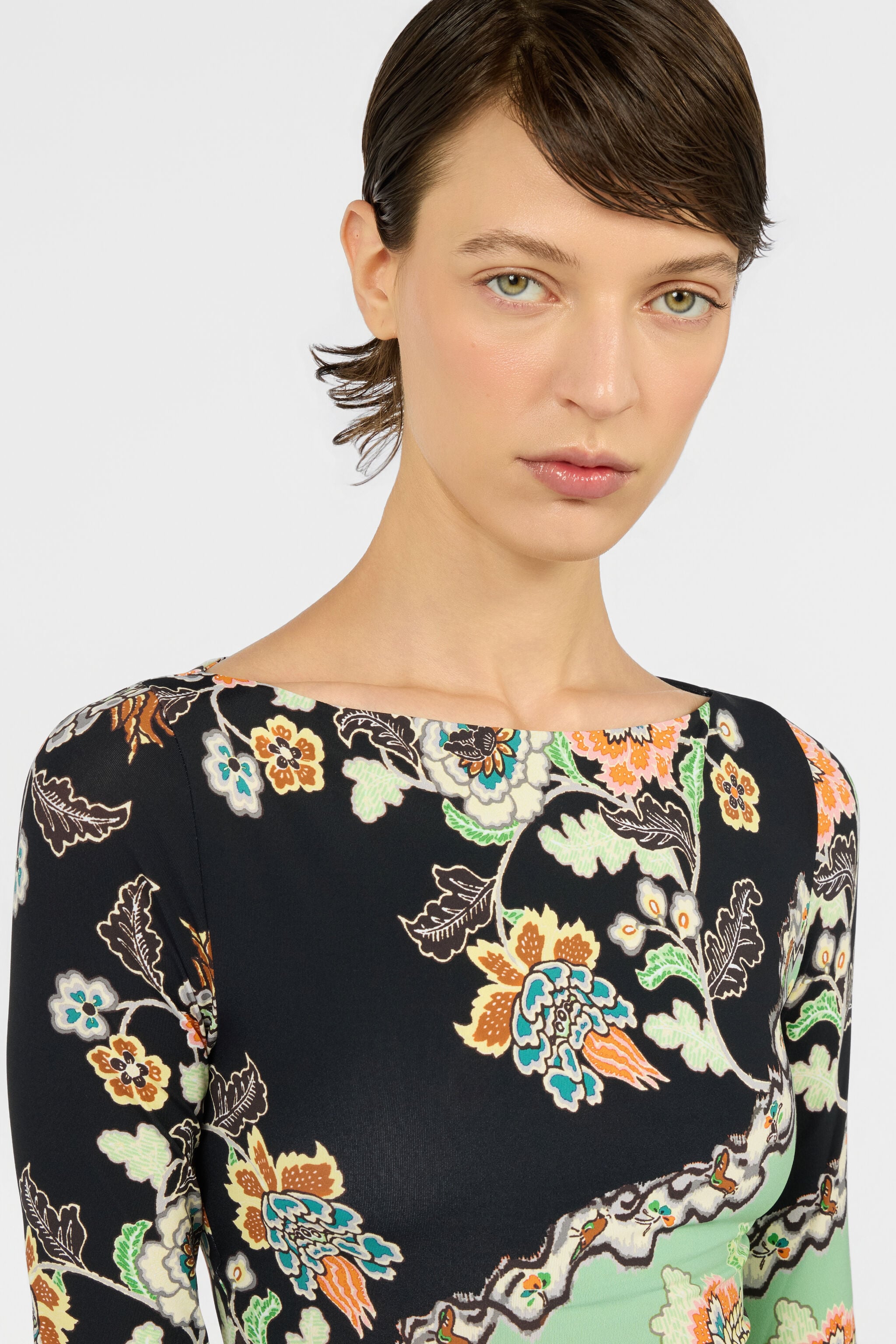 RC Vestido Maxi Estampado Kimono RC Vestido Maxi Estampado Kimono GREEN/BLACK XQT136-LNT25