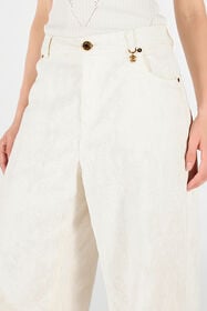 RC Wall Print Wide Leg Trousers RC Wall Print Wide Leg Trousers White UWT207-LG016