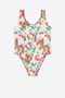 JU Maillot de bain à logo et imprimé fraises et papillons Rose QJW002-HVF64