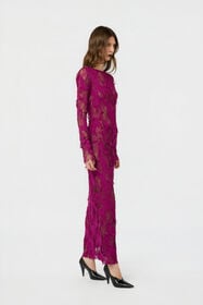 RC Dress with Destroyed-Effect Lace CYCLAMEN XWT145-GG010