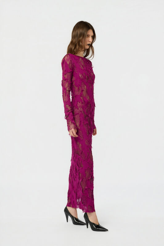 RC Dress with Destroyed-Effect Lace RC Dress with Destroyed-Effect Lace CYCLAMEN XWT145-GG010