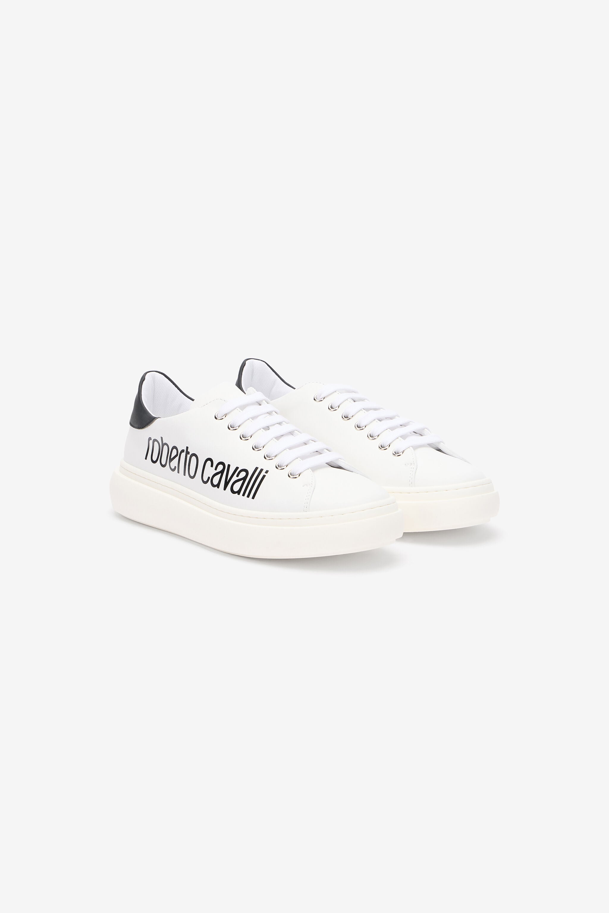 RC White Sneaker With Logo Print RC White Sneaker With Logo Print WHITE/BLACK QOS01I-PZO16