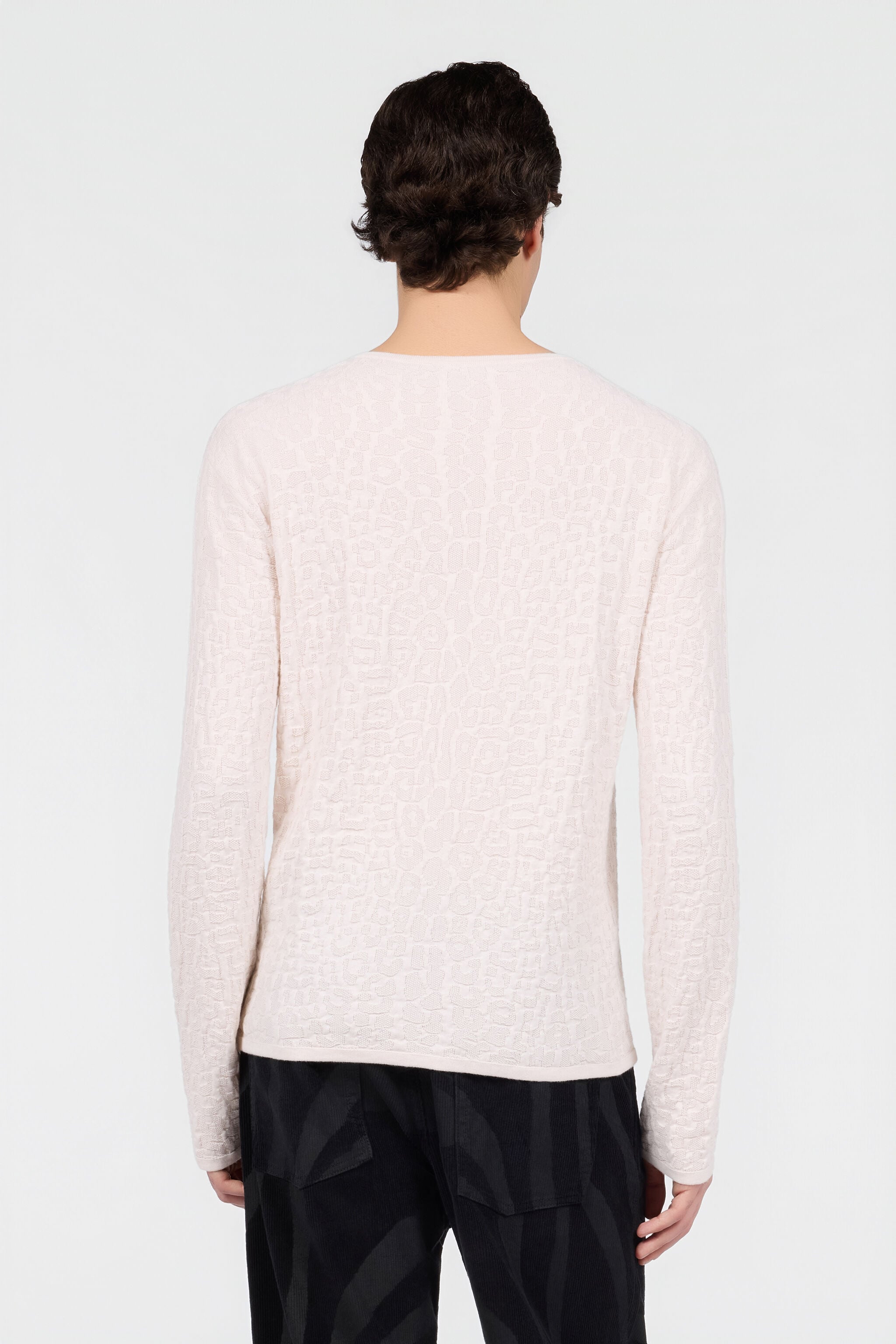 RC Pullover in Cotton and Cashmere RC Pullover in Cotton and Cashmere WHITE XNM900-MG007