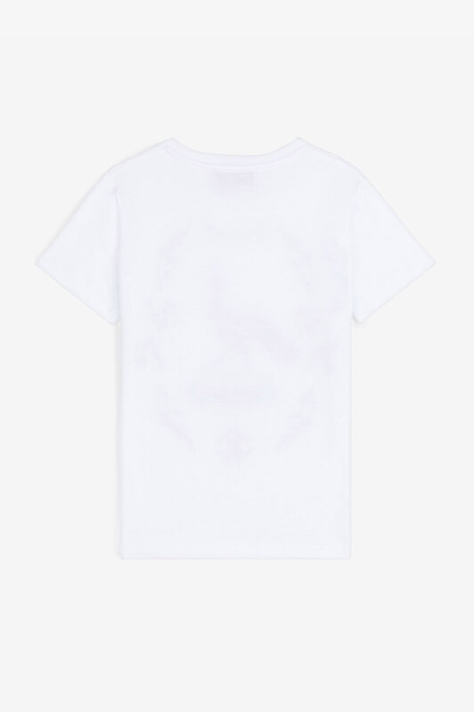 JU T-shirt en coton à imprimé filigrane JU T-shirt en coton à imprimé filigrane Blanc RJT633-JD001