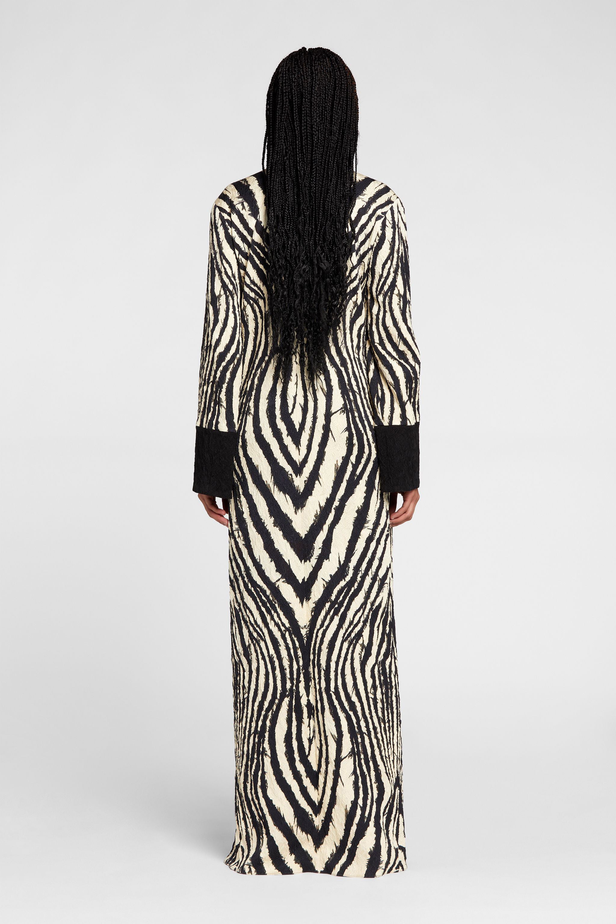 RC Freedom-Print Maxikleid RC Freedom-Print Maxikleid Schwarz/Weiß OKT123-2RC80
