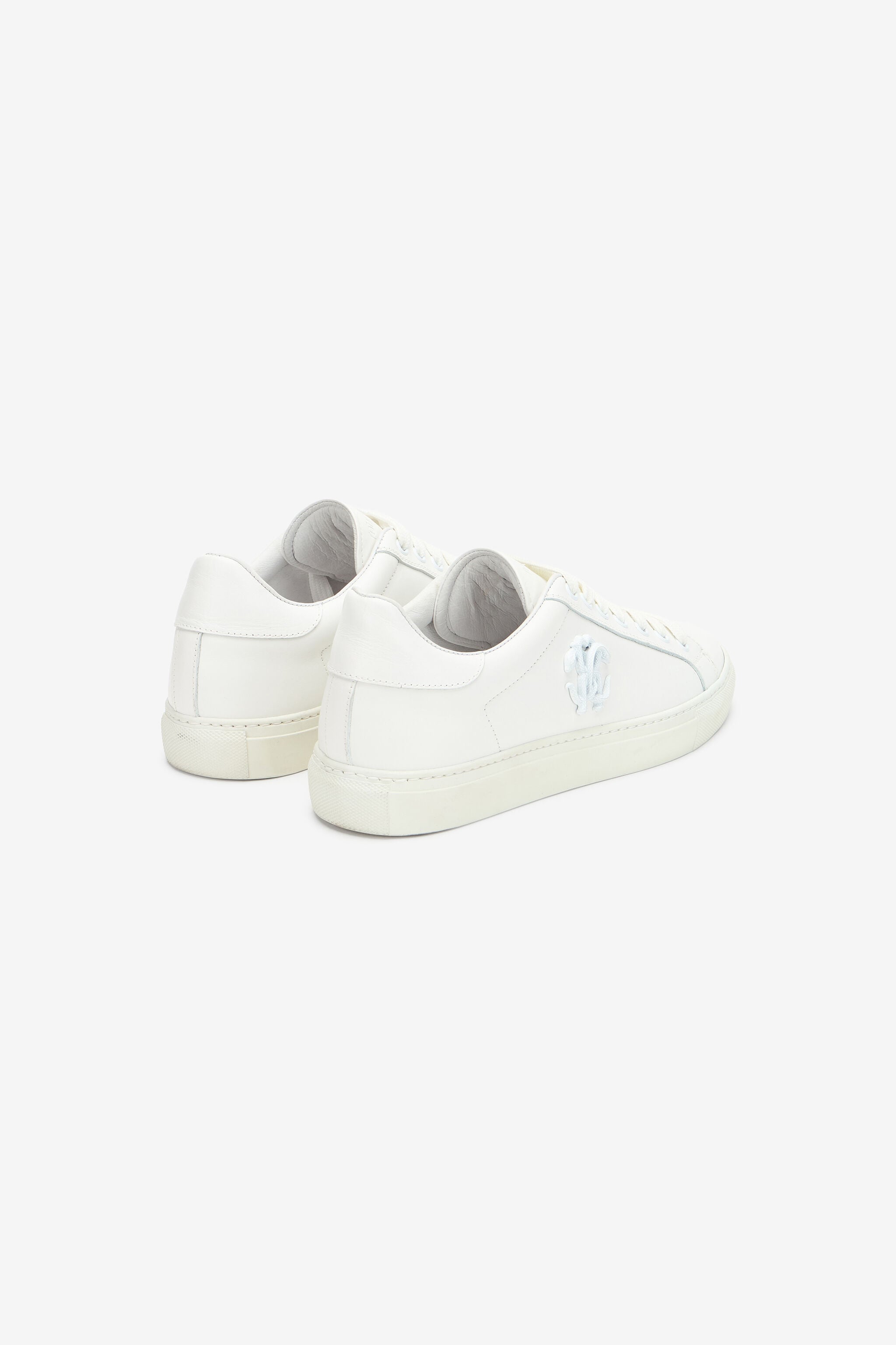 RC Zapatillas Blancas De Piel Con Logotipo RC Zapatillas Blancas De Piel Con Logotipo Blanco/Plata SKS031-PZA90
