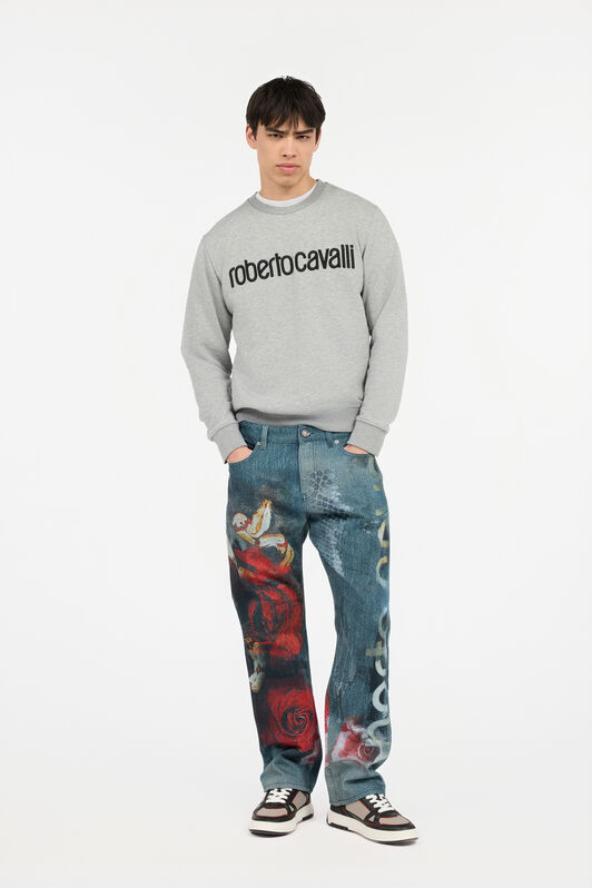 RC Sweatshirt gris avec logo GREY POT66A-CF052