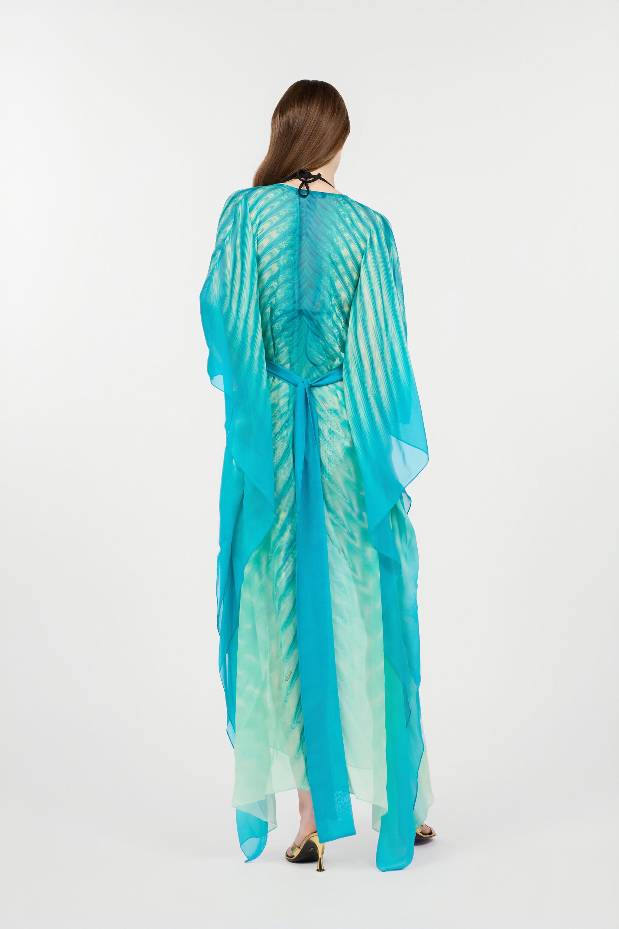 RC Long Caftan With Optical Glass Print RC Long Caftan With Optical Glass Print Light green UKW011-HNN76