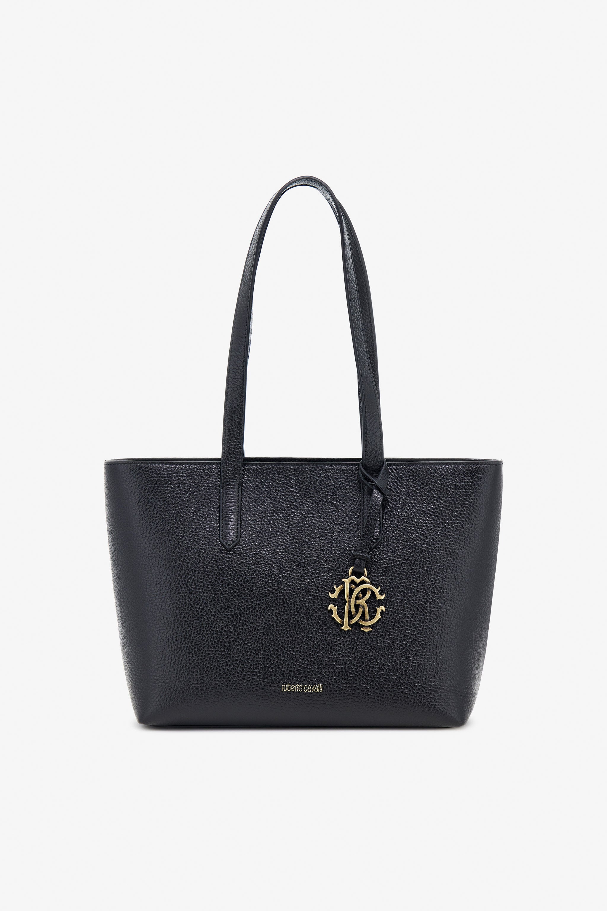 RC Leather Shopper Bag with RC Charm Black OOB00E-PZA12