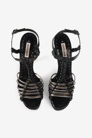 RC Multi-strap snakeskin-effect platform sandals Black QKS017-PZI00