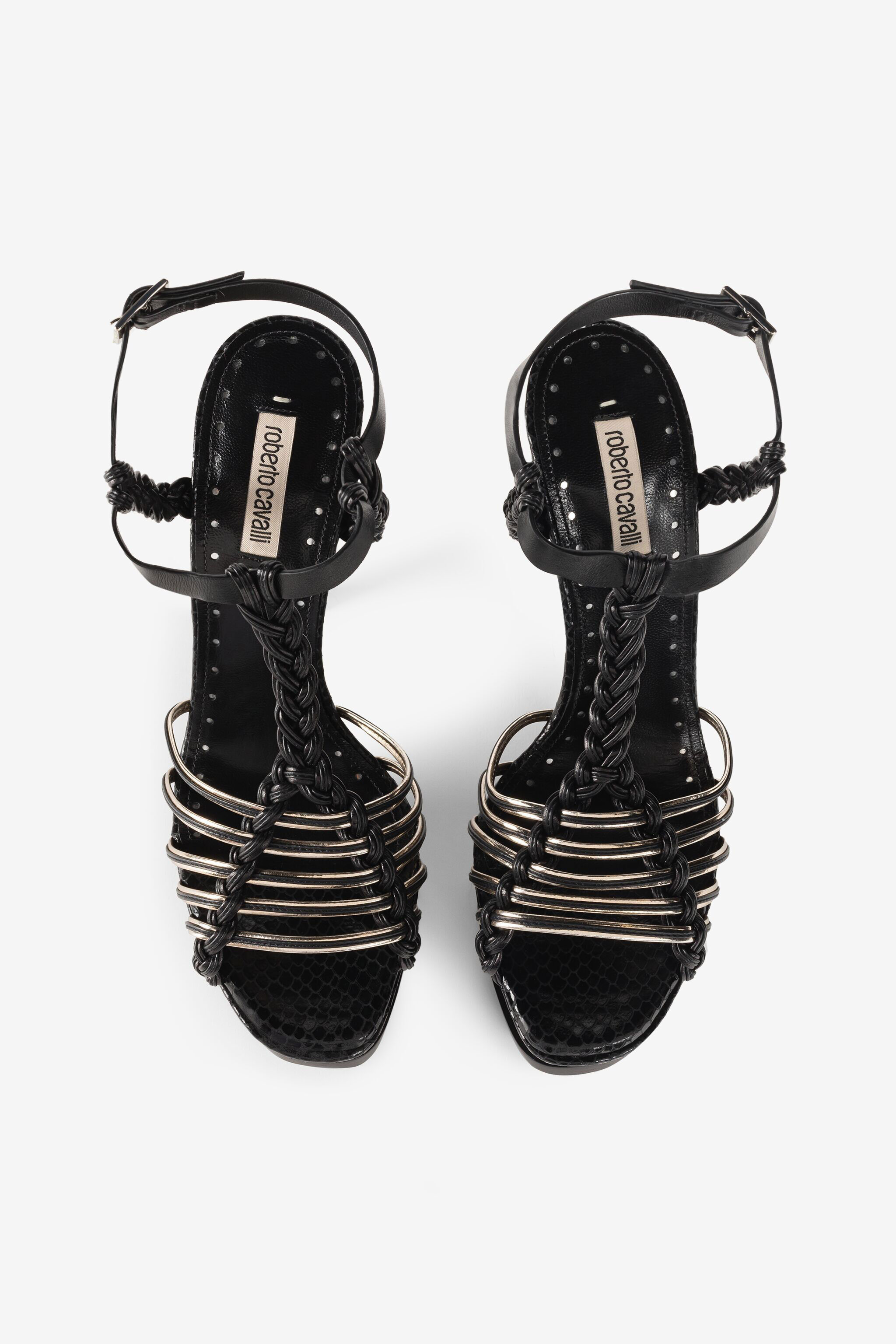 RC Multi-strap snakeskin-effect platform sandals RC Multi-strap snakeskin-effect platform sandals Black QKS017-PZI00