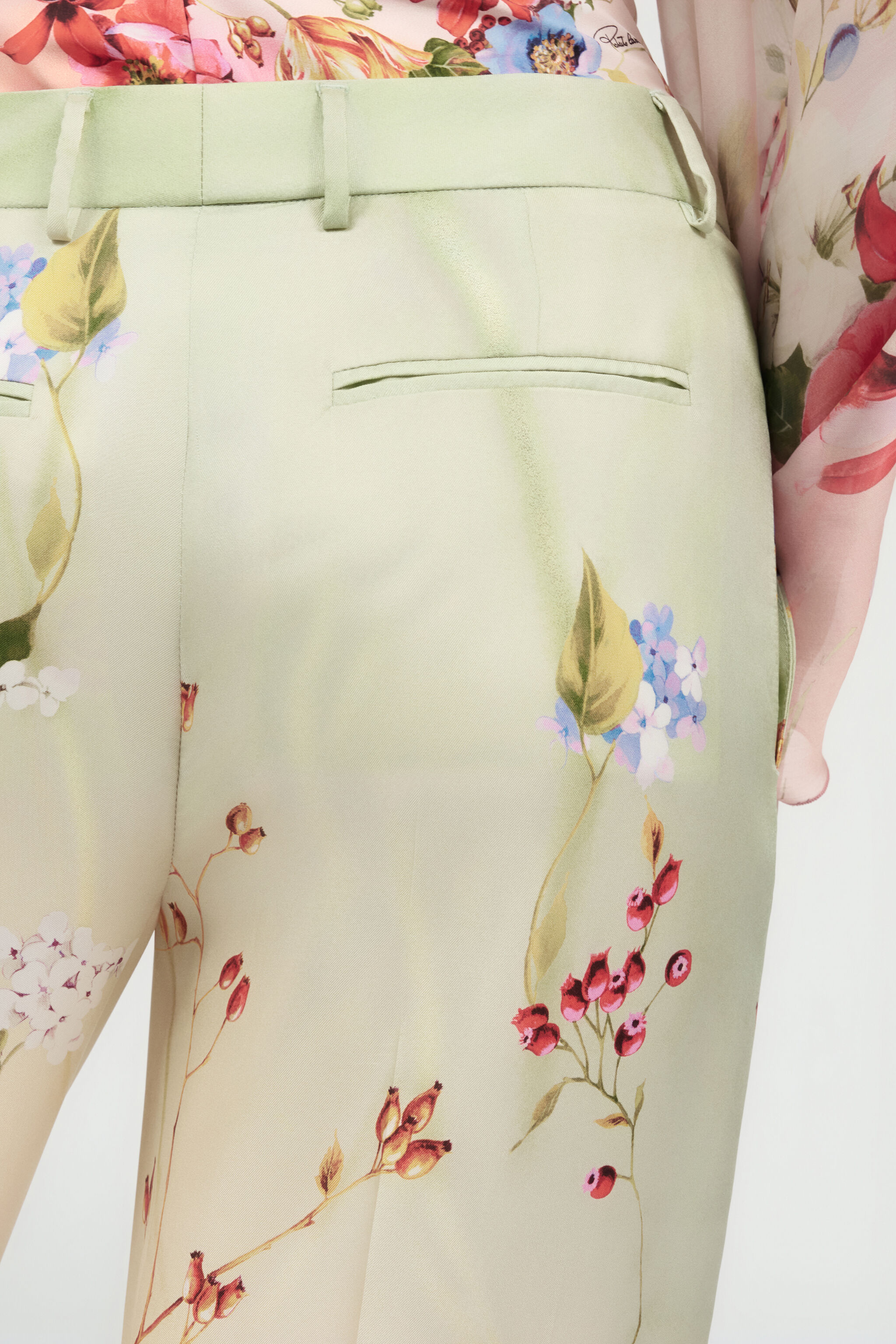 RC Pantalones De Seda Estampado Miami Flowers RC Pantalones De Seda Estampado Miami Flowers GREEN/FUCHSIA WQT201-OZR32