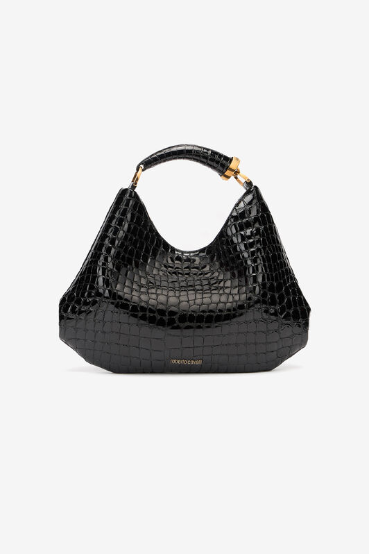 RC Crocodile-Print Hobo Bag RC Crocodile-Print Hobo Bag Black TKB009-PZE04