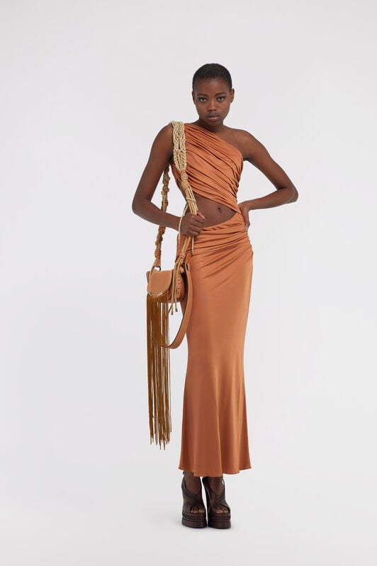RC One-shoulder dress RC One-shoulder dress Bronze SWT119-JJ036