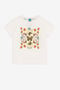 JU T-shirt con logo e stampa con fragole e farfalle JU T-shirt con logo e stampa con fragole e farfalle Bianco QJT620-JV025