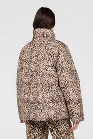 JC Reversible Leopard Print Puffer Jacket BEIGE VFT312-VF462