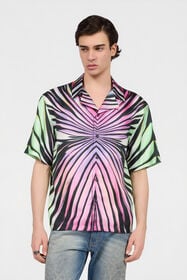 RC Ray Of Paradise Print Shirt PURPLE/GREEN XRT760-4QM33