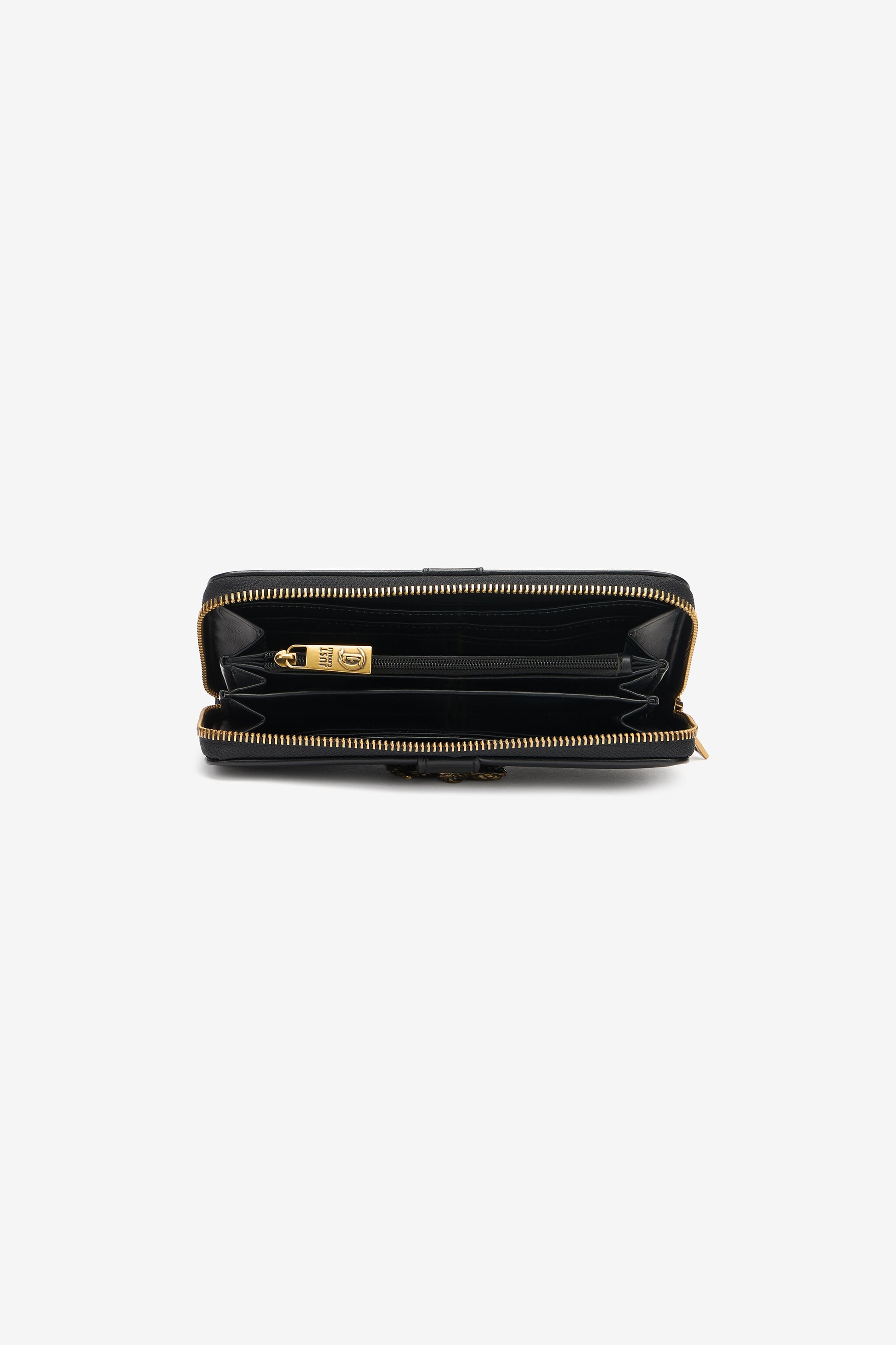 JC Cartera Con Cremallera Circundante Y Mirror Snake JC Cartera Con Cremallera Circundante Y Mirror Snake Negro UFP004-UF491