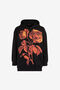 RC Rose-Print Cotton Hoodie Black PNT69Q-CF050