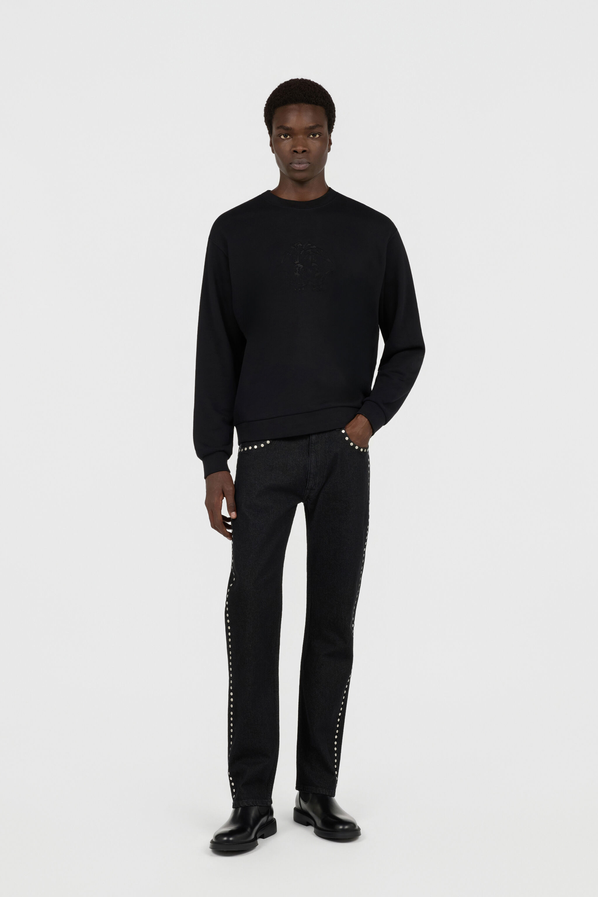 RC Denim-Hose Denim-Hose Schwarz Nieten RC Denim-Hose Denim-Hose Schwarz Nieten BLACK TOJ20G-DN015