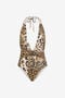 RC One-piece swimsuit with Jaguar Skin print RC One-piece swimsuit with Jaguar Skin print Marron clair SYW021-LNG34