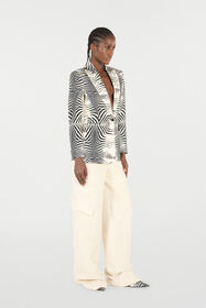 RC Blazer With White Tigress Print Black/White UKT401-ORN49