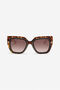 RC Lunettes de soleil larges et féminines sur le devant avec double anneau décoratif BLACK TOP+HAVANA UALD06-ID201