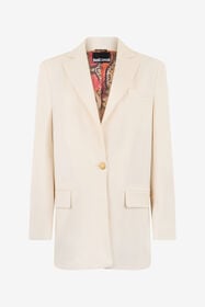 JC Cream Blazer With Logo Detail OFF WHITE UFT194-UF260