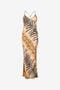 RC Silk Dress With Animalier Print RC Silk Dress With Animalier Print NATURAL/ORANGE POT10A-2NQ87