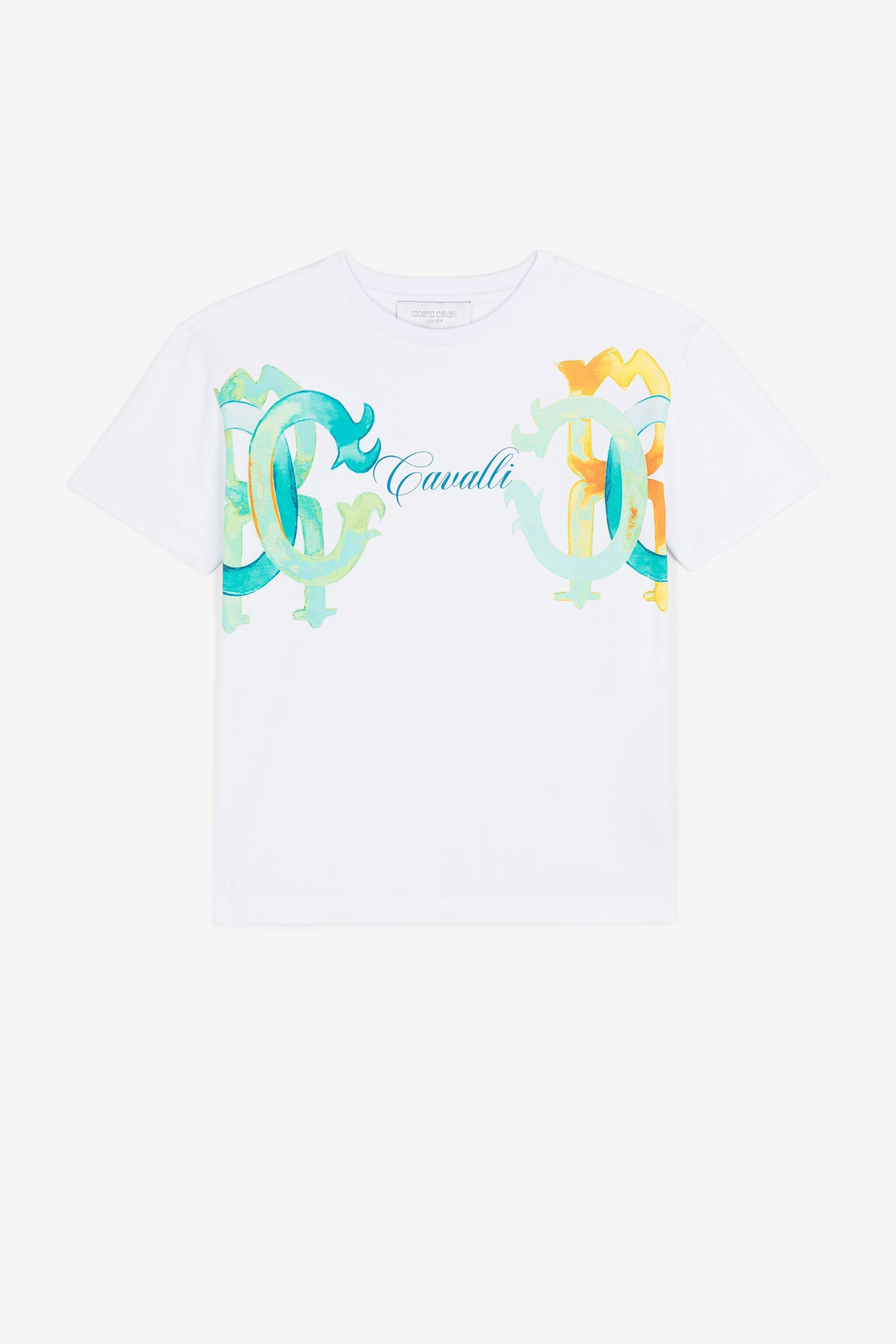JU Logo-print short-sleeve T-shirt White QJT681-JV025