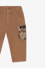 JU Pantaloni cargo con Logo RC Marrone chiaro TJT237-CE035