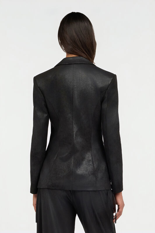 JC Schwarzer Blazer Mit Schnürdetail JC Schwarzer Blazer Mit Schnürdetail BLACK VFT305-VF455