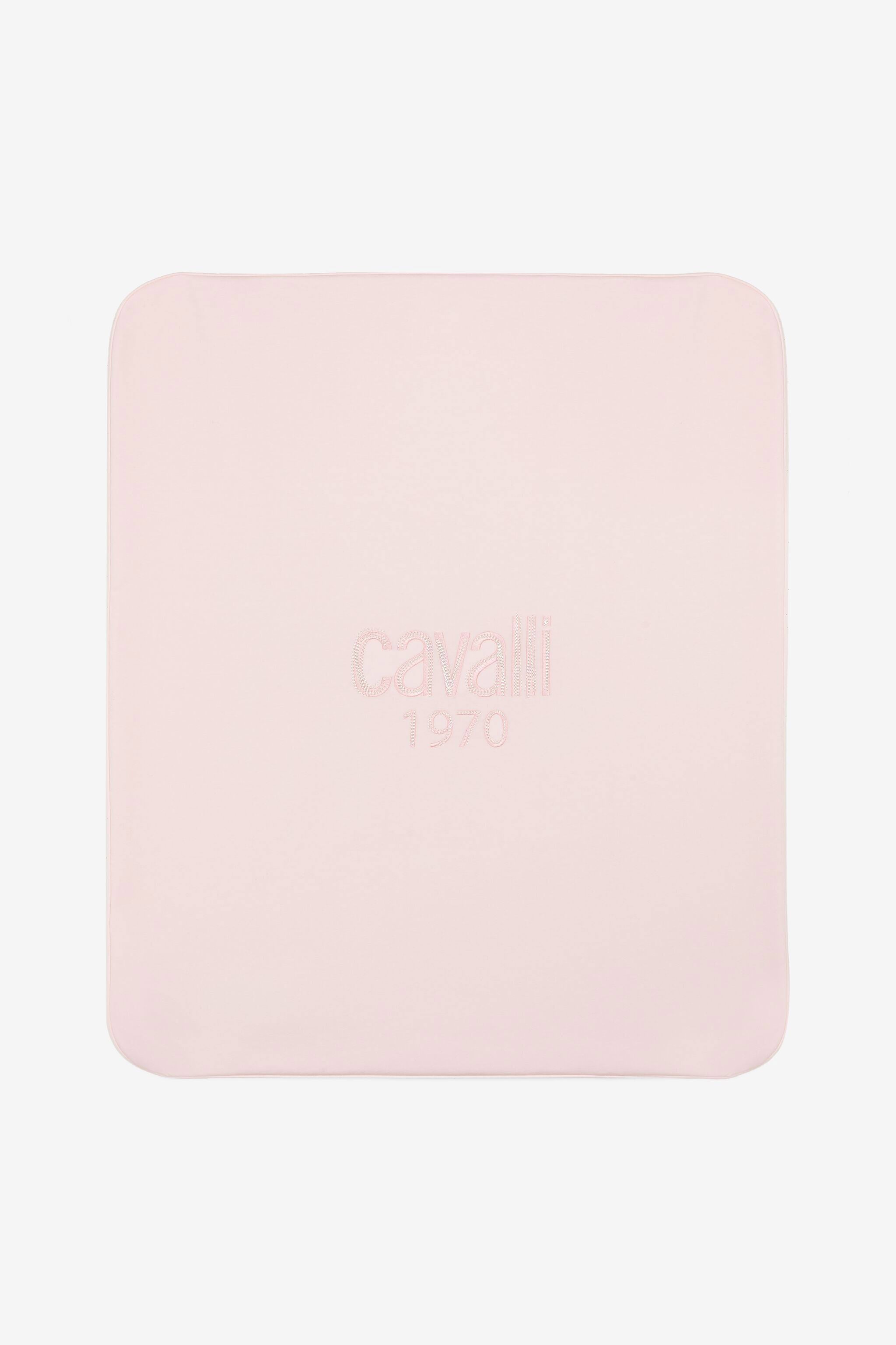 JU Logo-Embroidered Baby Blanket Pink OJT823-ISA2J