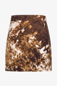 RC Appaloosa Print Mini Skirt Brown TKT302-ORN08
