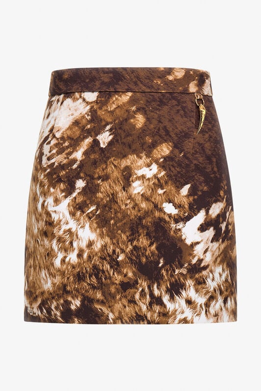 RC Appaloosa Print Mini Skirt RC Appaloosa Print Mini Skirt Brown TKT302-ORN08
