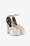 RC Caged leather platform sandals RC Caged leather platform sandals Ivory RKS008-FLR01