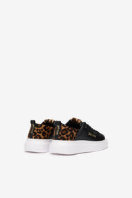 JC Black Sneakers With Leopard Detail BLACK VFS077-VF605