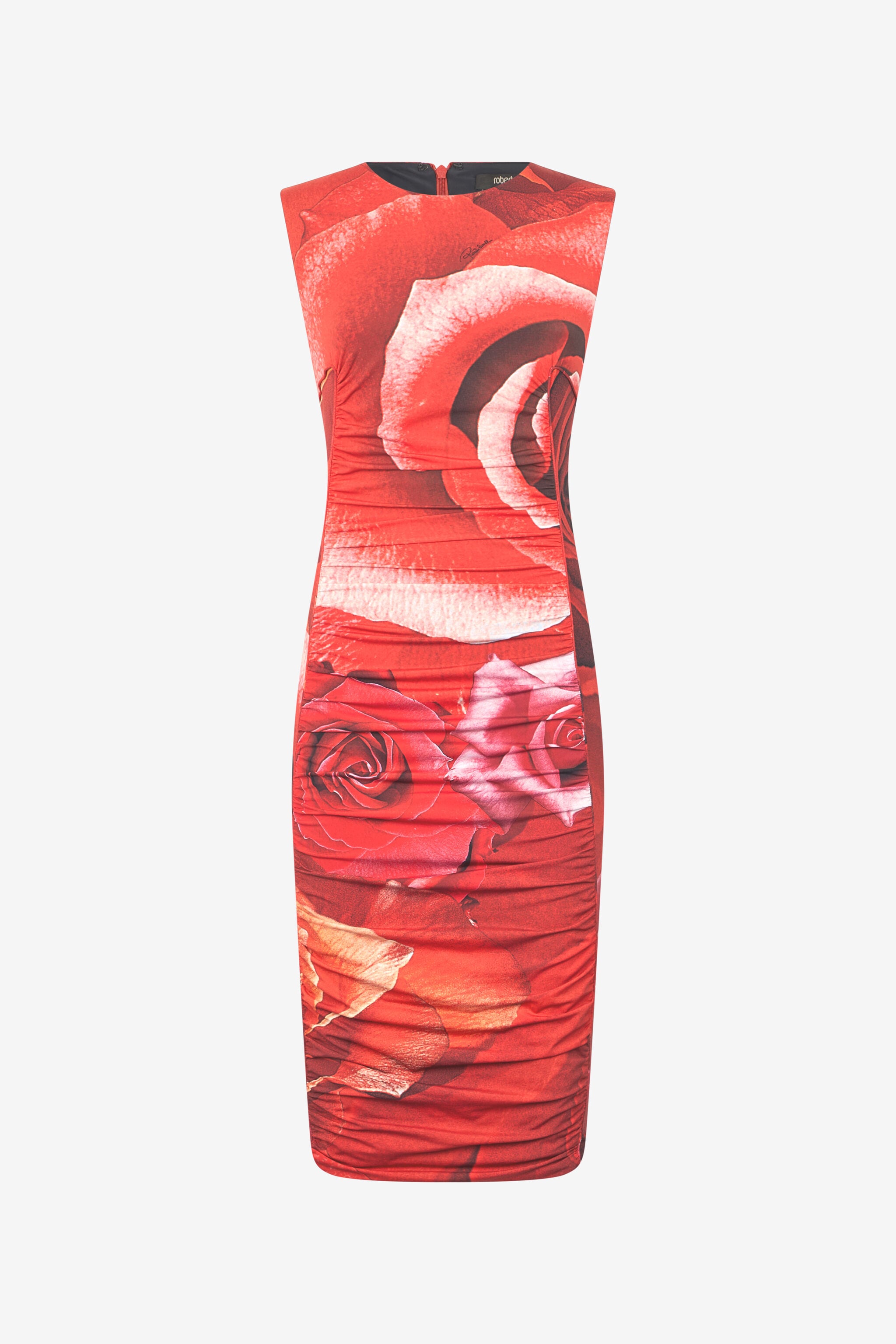 RC Rose-Print Midi Dress RC Rose-Print Midi Dress Red UKT147-LNN48