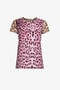 RC Leopard-print two-tone T-shirt RC Leopard-print two-tone T-shirt Fucsia QKT60I-LNF53