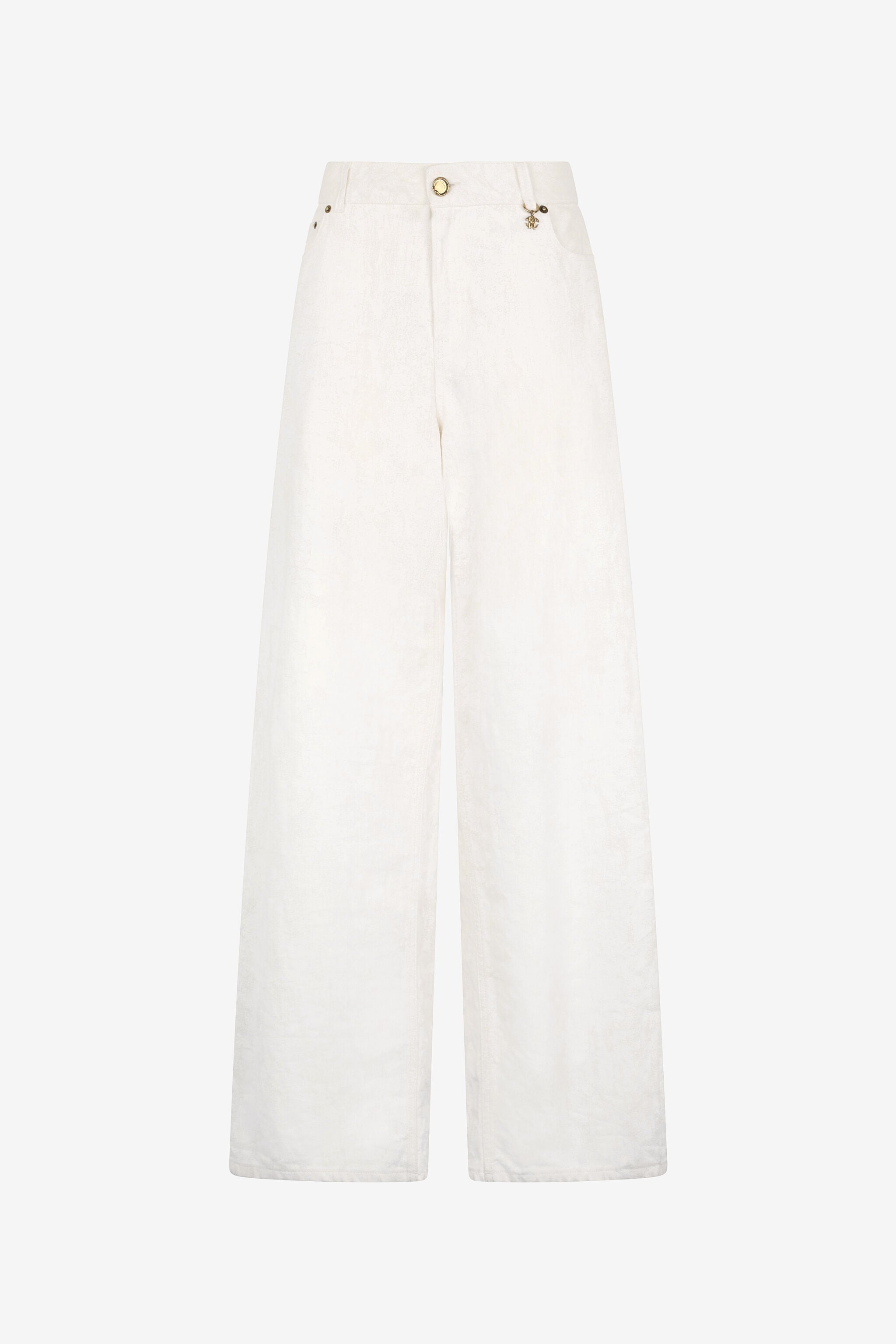 RC Wall Print Wide Leg Trousers RC Wall Print Wide Leg Trousers White UWT207-LG016