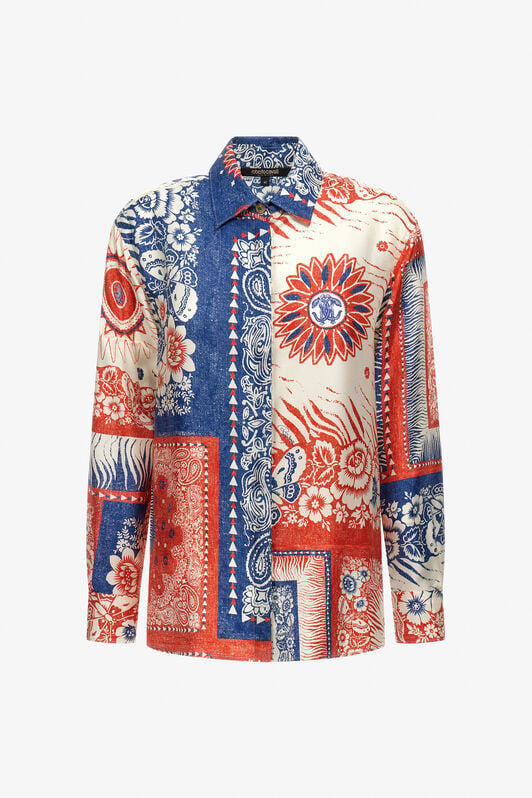 RC Camicia stampa Bandana RC Camicia stampa Bandana Blu TKT703-4QN05
