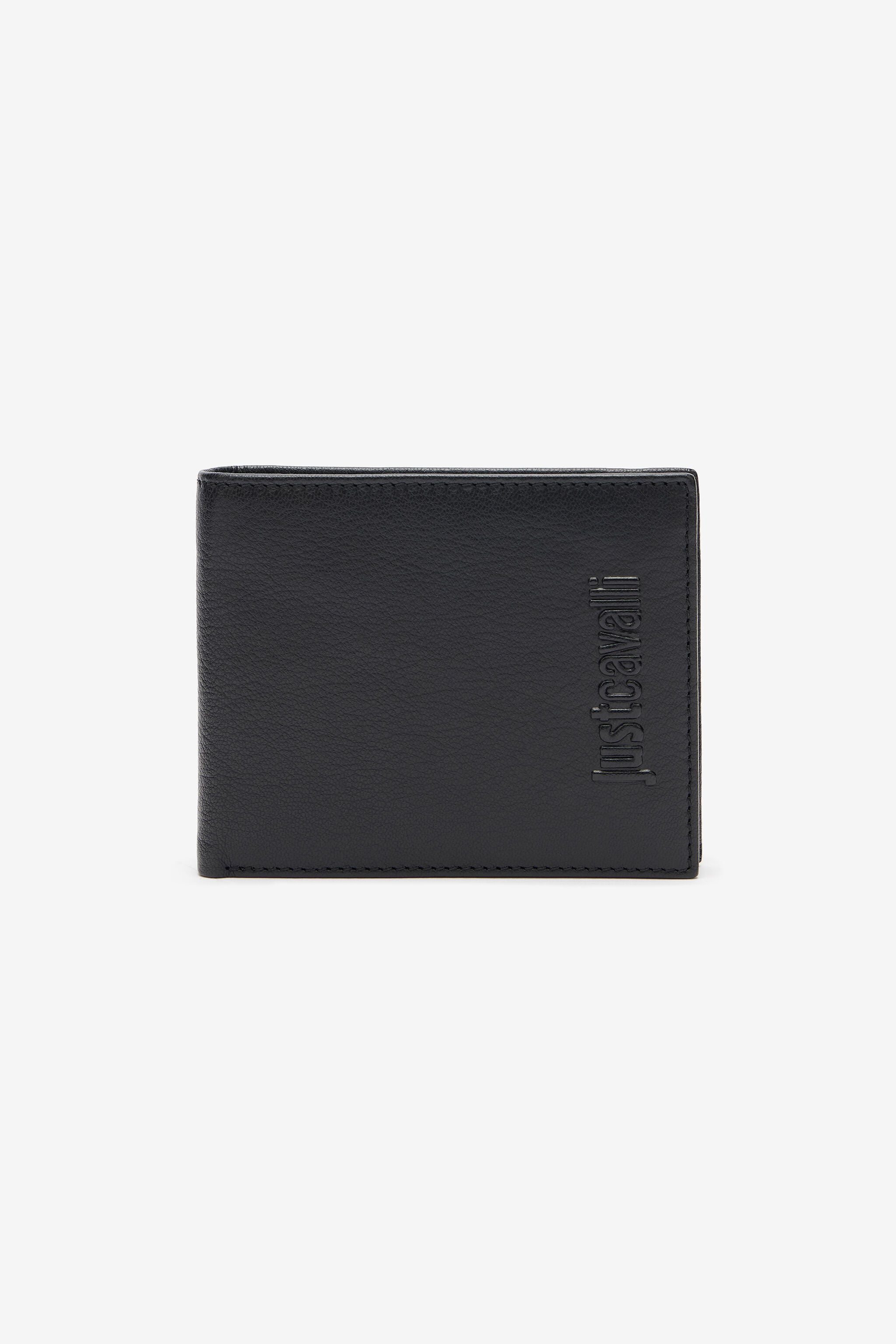 JC Just Cavalli Black Bifold Wallet with Embossed Logo JC Just Cavalli Black Bifold Wallet with Embossed Logo BLACK VFP020-VF576