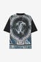 RC T-Shirt With Marble Print And Decorations RC T-Shirt With Marble Print And Decorations Dark blue URT62A-4QN85