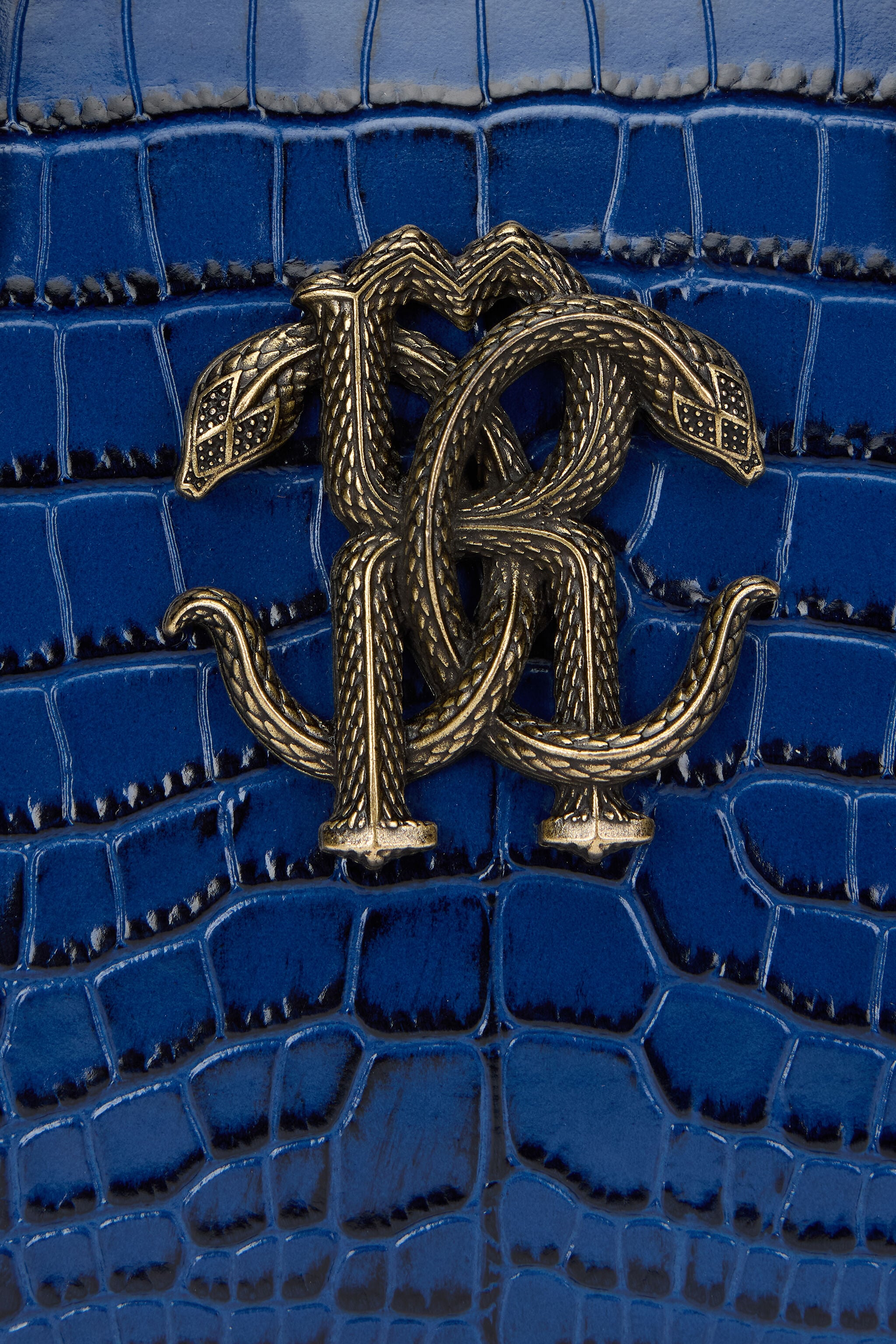 RC Bolso de Mano Azul Efecto Cocodrilo BLUETTE QOB00D-PZO32