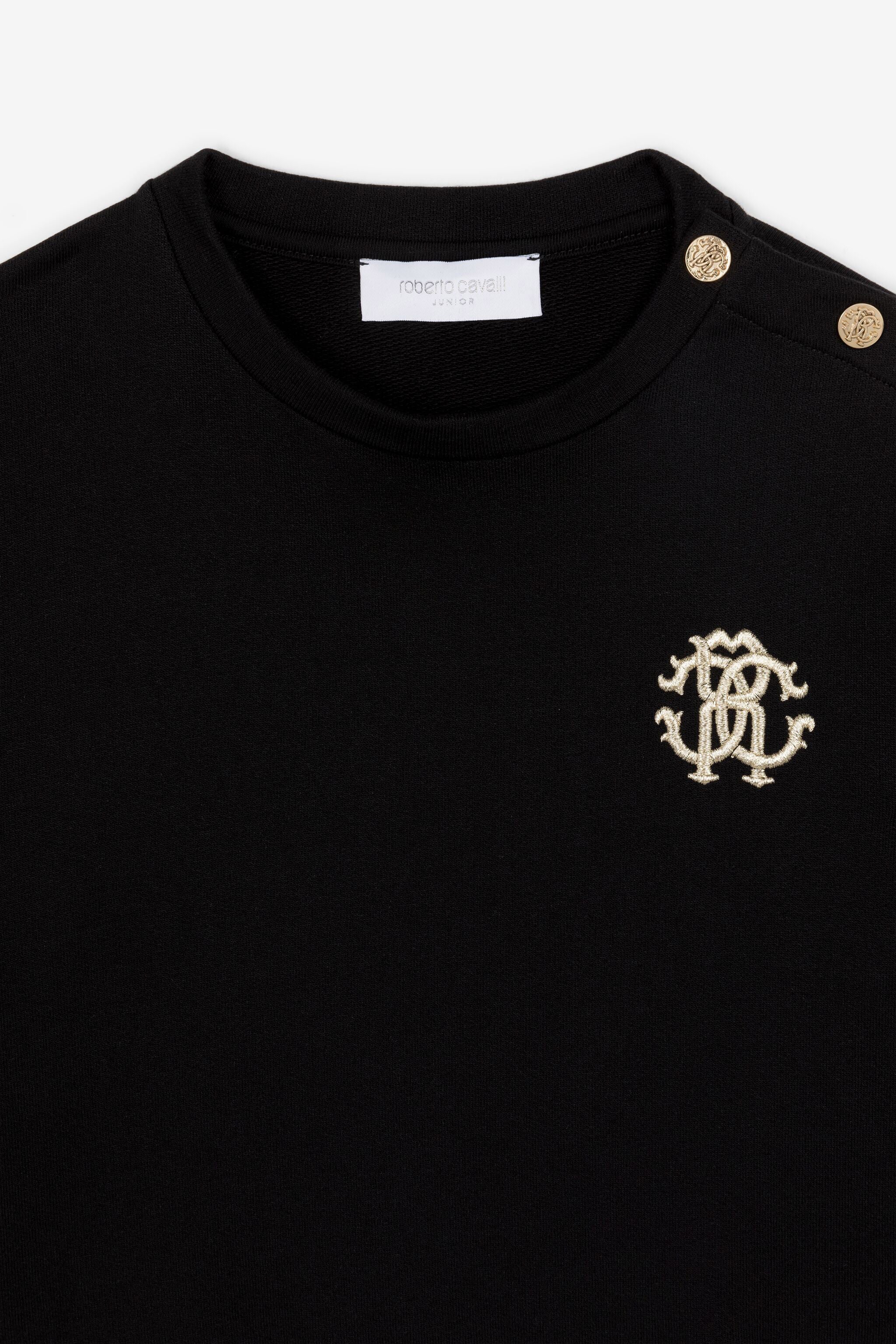 JU RC Monogram-Embroidered Cotton Sweatshirt JU RC Monogram-Embroidered Cotton Sweatshirt Black RJT935-CF050