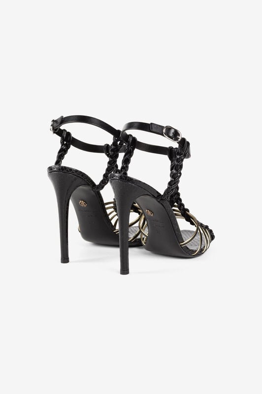 RC Snakeskin-print multi-strap sandals RC Snakeskin-print multi-strap sandals Black QKS018-PZI00