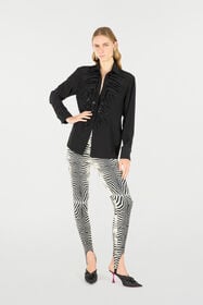 RC Camicia in seta ricamo zebrato Nero UKR709-SY001