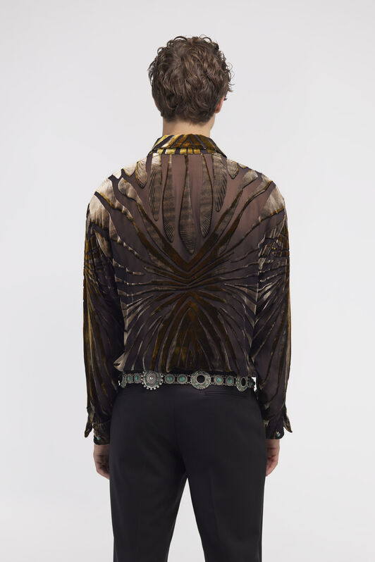 RC Shirt with Ray of Gold print BLACK RMT770-4R150