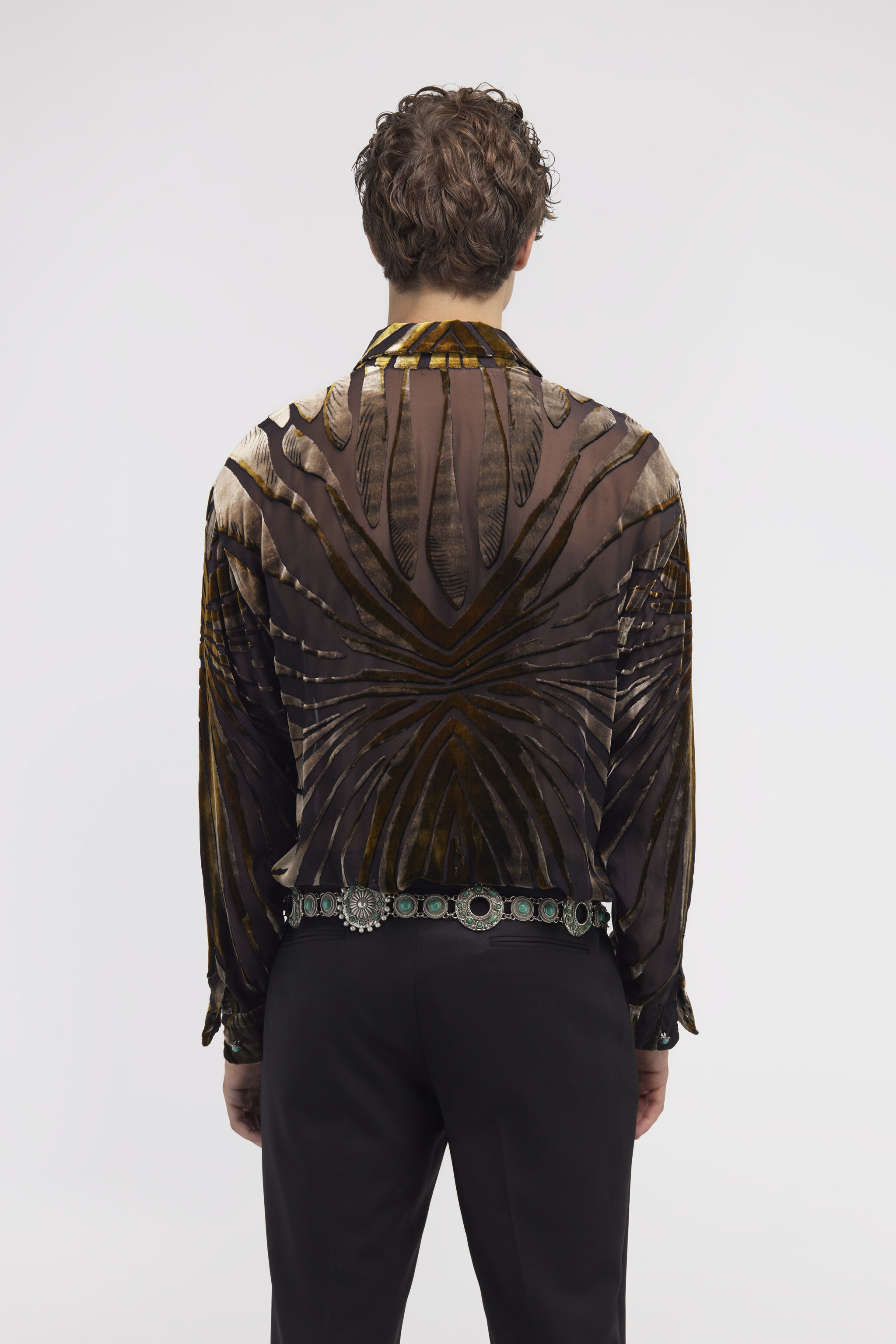 RC Shirt with Ray of Gold print BLACK RMT770-4R150