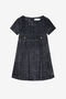 JU Robe jacquard élégante BLACK VJT10F-3RP29